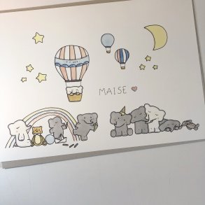 Elefanter og regnbue