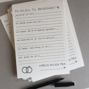 En hilsen til brudeparret